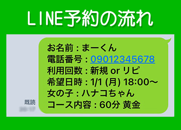 LINE予約の流れ